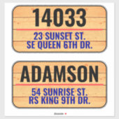 アドレスメールボックス番号と姓 – 家 シール (シート)