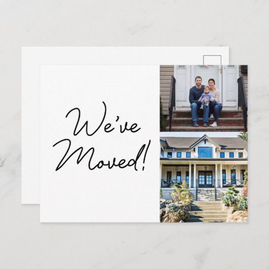 アドレスモダンの変更の写真を移動した ポストカード (正面/裏面)