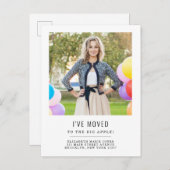 アドレスモダンの変更を移動した写真の移動 案内ポストカード (正面/裏面)