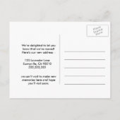 アドレスモダンカードの緑の変更 – 引っ越しました 案内ポストカード (裏面)