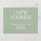 アドレスモダンカードの緑の変更 – 引っ越しました 案内ポストカード (正面)