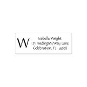 アドレスモダンモノグラムイニシャル セルフインキングスタンプ (デザイン)