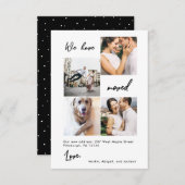 アドレスモダン写真の黒い変更をドット サンキューカード (正面/裏面)