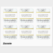 アドレスモノグラムのの白い大理石の外観の変更 スクエアシール (シート)