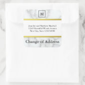 アドレスモノグラムのの白い大理石の外観の変更 スクエアシール (バッグ)