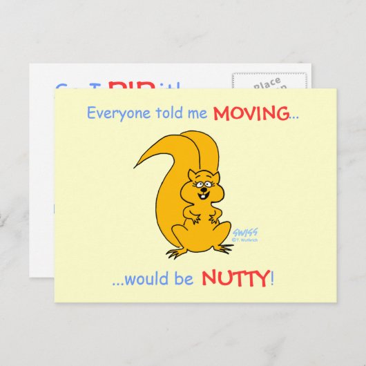 アドレスユーモアのあるカードの漫画の変更 案内ポストカード (正面/裏面)