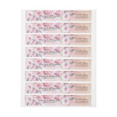 アドレスラベル エレガント ウォーターカラー フラワー＆フェザー ラップアラウンドラベル (シート)