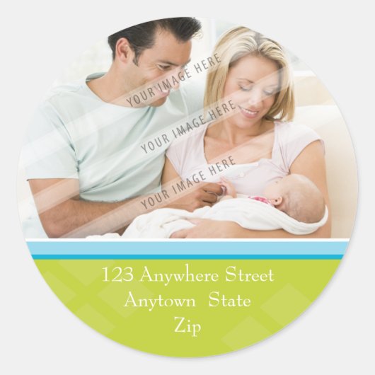 アドレス写真ステッカー::ソフトなダイヤモンド3 ラウンドシール (正面)