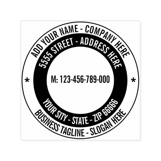 アドレス名ラウンド自己インク入力スタンプ セルフインキングスタンプ (デザイン)