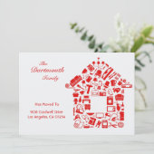 アドレス変更の平らなカード発表 案内状 (スタンド正面)