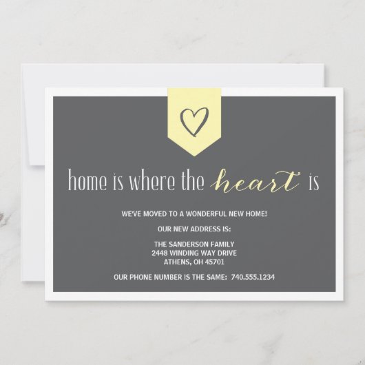 アドレス変更の発表 案内状 (正面)