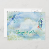 アドレス変更の鳥の家の郵便はがき 案内ポストカード (正面/裏面)