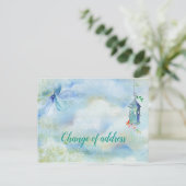 アドレス変更の鳥の家の郵便はがき 案内ポストカード (スタンド正面)