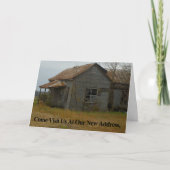 アドレス変更カード: 来られる私達を訪問して下さい 案内状 (正面)