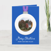 アドレス変更クリスマスフォトオーナメントサファイア シーズンカード (正面)
