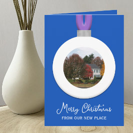 アドレス変更クリスマスフォトオーナメントサファイア シーズンカード