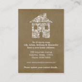 アドレス変更ビジネスコール式図書計測カードを動かすこと 名刺 (裏面)