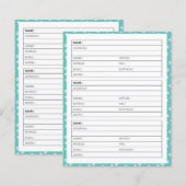 アドレス帳のページを白く印刷 (正面/裏面)