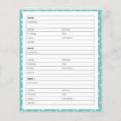 アドレス帳のページを白く印刷 (裏面)