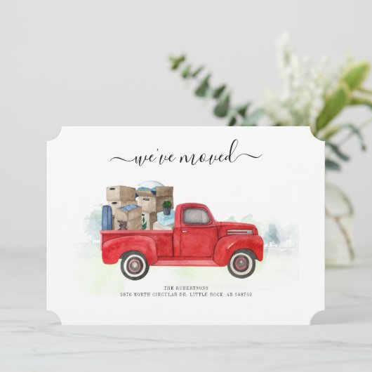 アドレス引っ越しましたスクリプトの移モダン動 案内状 (スタンド正面)