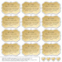 アドレス指定ゲスト宛名ラベルブラケット形状金ゴールド