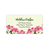 アドレス水色ピンクアジサイ・ラケップ ラベル (正面)