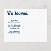 アドレス熱狂するカードの変更をコテージに移行 案内ポストカード (裏面)