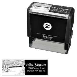 アドレス疑問に思セルフインクスタンプ付き冬 セルフインキングスタンプ