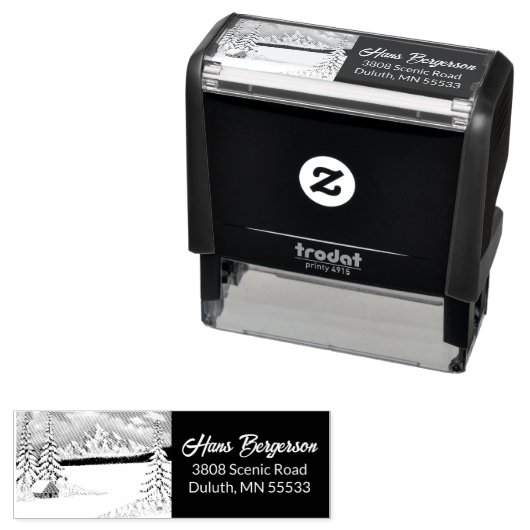 アドレス疑問に思セルフインクスタンプ付き冬 セルフインキングスタンプ (インサイチュ)