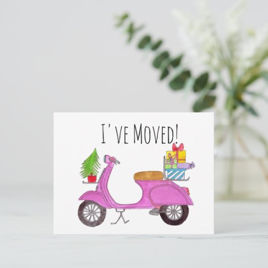 アドレス発表クラシックのクリスマススクーター ポストカード (スタンド正面)