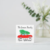 アドレス発表クリスマスツリーと赤い車 エンクロージャーカード (スタンド正面)