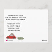 アドレス発表Fiat 500クリスマスツリー ポストカード (裏面)