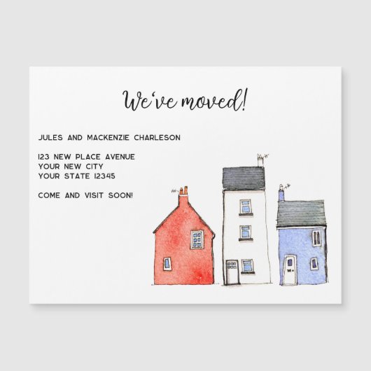 アドレス磁気カードの水彩住宅変更 (正面)