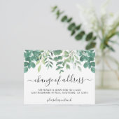 アドレス移動のユーカリ変更 案内ポストカード (スタンド正面)