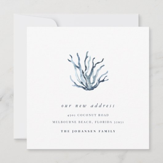 アドレス移動の沿岸青いサンゴの変化 案内状 (正面)