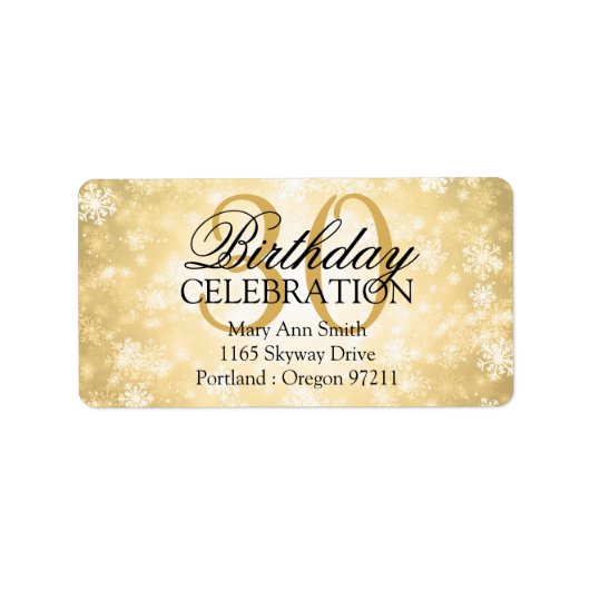 アドレス30th金ゴールドウィンターワンダーランド ラベル (正面)