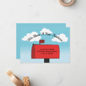 アドレス4x6フラットノートカードの赤いメールボックス変更 ノートカード (正面/裏面インサイチュ)