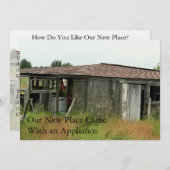 アドレス・カードのプライベート・おもしろい変更：無料アプライアンス 案内状 (正面/裏面)