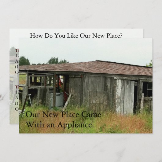 アドレス・カードのプライベート・おもしろい変更：無料アプライアンス 案内状 (正面/裏面)