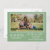 アドレス・カードの緑のモダンシンプル ポストカード (正面/裏面)