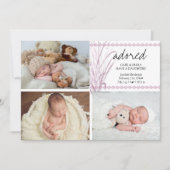 アドレッド4フォトボホピンクパンパスグラス誕生 案内状 (正面)