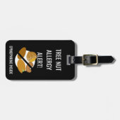 アドレナリンのイメージの子供の木のナットのアレルギー警報 ラゲッジタグ (正面横)