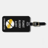 アドレナリンのイメージの子供ピーナツアレルギー警報 ラゲッジタグ (正面横)