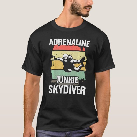 アドレナリン中毒スカイダイバー Tシャツ (正面)