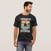 アドレナリン中毒スカイダイバー Tシャツ (正面フル)