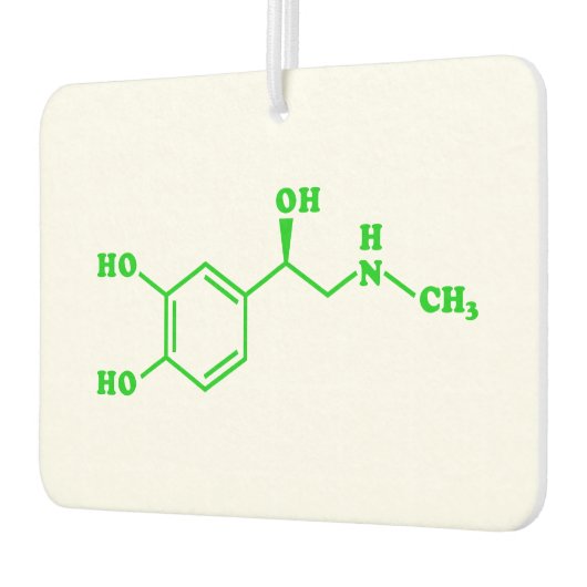 アドレナリン分子化学式 カーエアーフレッシュナー (左)