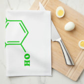 アドレナリン分子化学式 キッチンタオル (四つ折り)