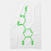 アドレナリン分子化学式 キッチンタオル (縦)