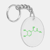 アドレナリン分子化学式 キーホルダー (正面左)