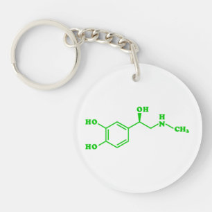 アドレナリン分子化学式 キーホルダー